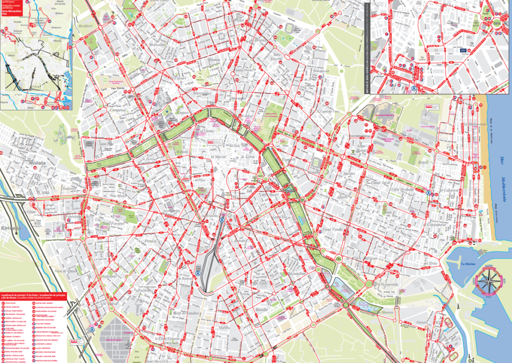 Valencia Spain Bus Schedule Map